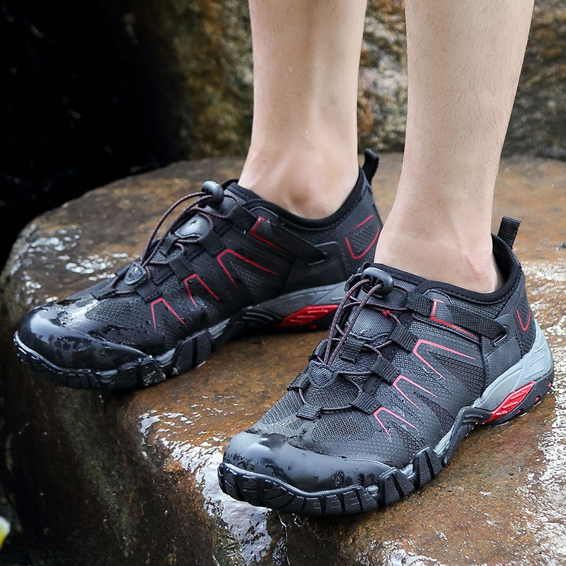 Men Outdoor Sports Water Shoes Mesh Breathable Sneakers Fishing Rubber Beach Summer New