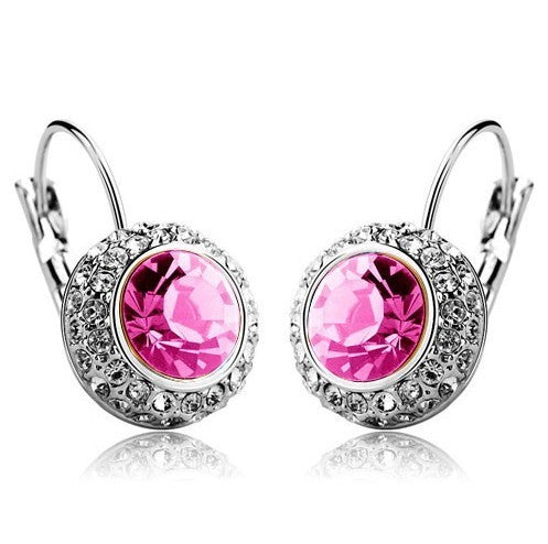 Korean Earrings Semicircular Earrings Crystal Earrings - Moon River