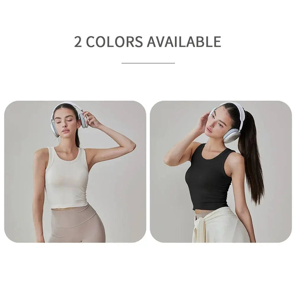 Camisoles for Women with Built in Bra Invisible Wireless Cotton Basic Tank Tops Layering Padded Bra Undershirt