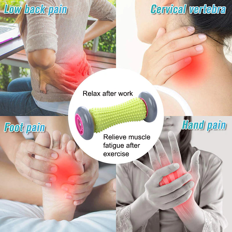 Foot Roller Massage for Relief Plantar Fasciitis and Heel Foot Arch Pain Reflexology Massager for Back Leg Hand Muscle Relax Hot